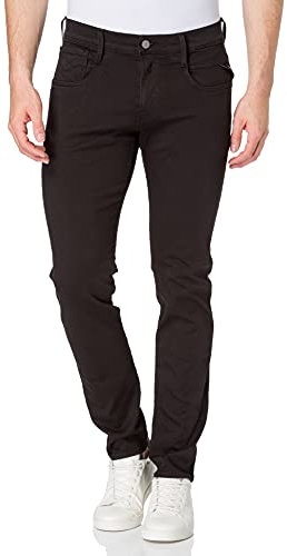 REPLAY Men's M914Y Anbass Hyperflex Colour Xlite Jeans, Black 040-1, 31W / 32L