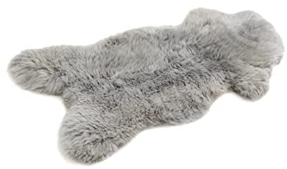 Cakla Lammfell Echt 110-120 cm - Schaffell Echt Groß - Fellteppich - Weich und Flauschig - Fell für Stühle - Lammfell Teppich - 100% Bio - Schafsfelle - Dekofell - Schafsfell Felle - Deko Fell