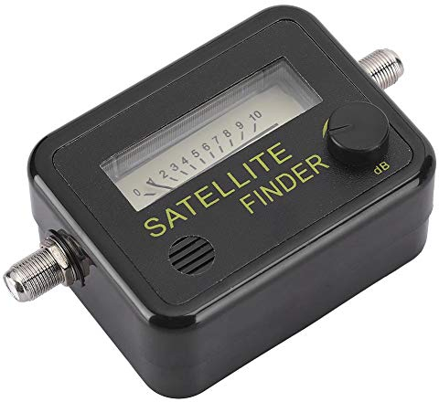 Dpofirs Tragbarer Satellitensucher, Stärkemessgerät für den Satellitensignalfinder mit LNB Rec Anschluss, empfindlicher Satellitenfinder mit dB Pegelregelung und digitalem Bildschirm