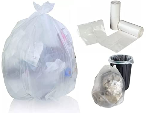 40 x Clear Recycling Bags 100 Litres Capacity Bin Liners Large Refuse Sacks Transparent Recycling Sacks