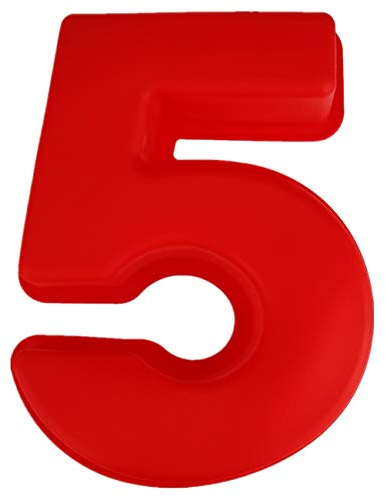 Eidoct 10 inch 3D Large Silicone Number Cake Moulds, DIY Baking Cake Mold, Birthday and Wedding Anniversary Day Silicone Baking Pans, Number (5)