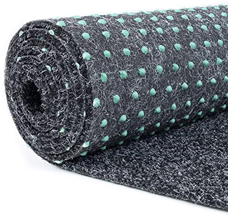 Carpeto Rugs Kunstrasen Balkon Teppich Wasserfest - Kunstrassenteppich Outdoor - Rasenteppich Balkon Meterware mit Noppen - Kunstgras Balkonteppich - Grau - 400 x 250 cm