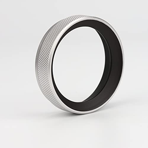 Haoge LUV-X100W Paraluce in metallo con protezione UV MC filtro ultravioletto multistrato per fotocamera Fujifilm Fuji X100F X100T X100S X100 X70 argento set di accessori 2 in1