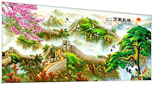 Instarry 5D Diamond Painting Zubehör Full Groß Chinesische Mauer Room Decor (152x60 cm)