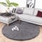 FRAAI | Home & Living Hochflor Teppich Rund - Comfy Supreme Anthrazit - Shaggy, Einfarbig - Modern, Skandinavisch - Wohnzimmer, Esszimmer, Schlafzimmer - Fellteppich - Carpet