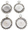XieXie 4 Stück 925 Sterling Silber Fassungen für 12mm Cabochons Schmuck Bastel Experten DIY