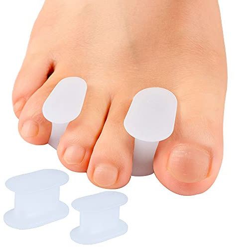 Sumiwish Flanged Toe Spacer, 12er Pack Bunion Corrector (gemischte Größe), Silikon-Zehentrenner zur Bekämpfung von Bunion, überlappende Zehen | Größe L & S - Die bessere Wahl