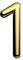 Ultion Sweet Gold Door Numbers '1' - 3inch height - Self Adhering, No Drilling or Screwing Required …