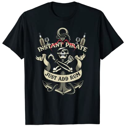 Vintage Instant Pirate Just Add Rum T-Shirt