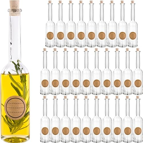 GIESSLE 30 Stück 100ml 19cm kleine Flaschen zum befüllen Essig Öl Likörflasche Glasflasche leer