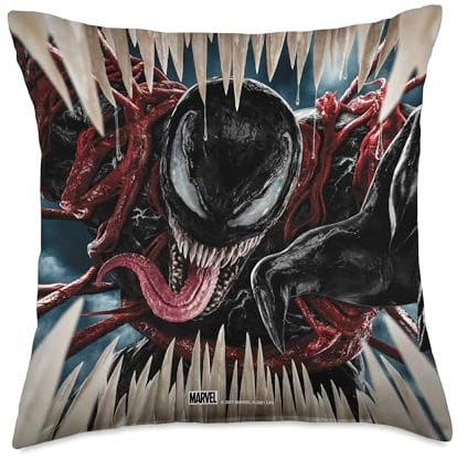 Marvel Venom: Let There Be Carnage Poster Throw Pillow, 18x18, Multicolor