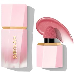 SHEGLAM Color Bloom Dayglow Liquid Blush Makeup for Cheeks Shimmer Finish - Love Cake