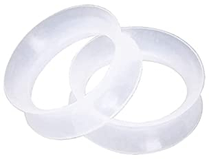 Homxi 2Pièces Ecarteur Silicone Oreille,Ecarteur Oreille 16mm Cerceau Kit Tunnel Oreille Transparent