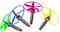 SunaOmni Fliegende Untertasse Spielzeug Spinner Flying Disc Spielzeug Spiel Propeller für Kinder Zufällige Farben 4Sets