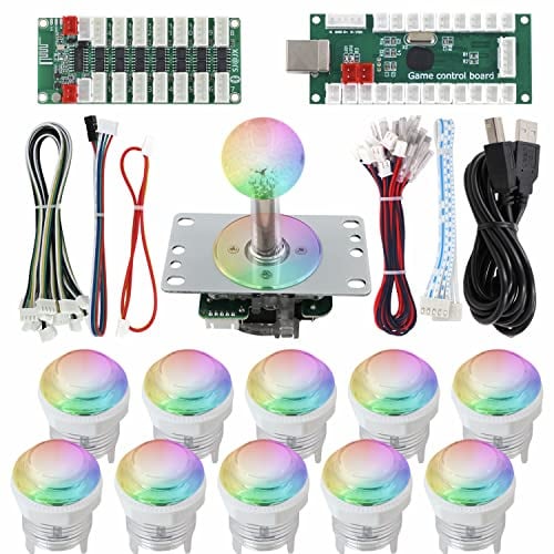 SJ@JX Arcade Game RGB LED Controller Button Joystick Bluetooth RGB Control APP USB Encoder Kit for PC MAME Raspberry Pi Windows