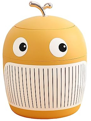lmoikesz 4L Bureau Poubelle Poubelle De Stockage Chambre Réutilisable Ordures Poubelle Conteneur Salon Articles Divers Poubelle Organisateur, Jaune