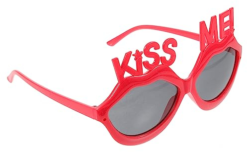 EXCEART Abgefahrene Sonnenbrille Irreguläre Sonnenbrille Strandsonnenbrille Single Party Brille Lustige Brillenkinder Foto Props Brillen Nachtclub-lippenbrille Cosplay Plastik