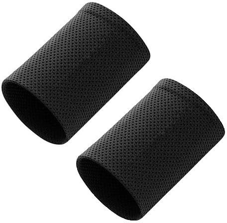 PW TOOLS 2 Stück Schweißbänder Für Männer Und Frauen, Elastische Sport-Armbänder, Nylon-Material, Atmungsaktiv, Für Fitnessstudio, Sport, Tennis, Laufen, Basketball
