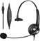 3.5mm Jack Cell Phone Headset with Microphone Noise Cancelling for PC Laptop, Wired Computer Headphones for iPhone Android Zoom Home Office Work School Classroom, in-line Control, Comfort-Fit