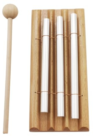 Fiorky Heilendes Achtsamkeits-Meditationsglockenspiel mit Schlägel, dreifarbiges Glockenspiel, Glocke, Schlaginstrument, Energiemusikalisches Glockenspiel, Lange Resonanz, for Klangtherapie