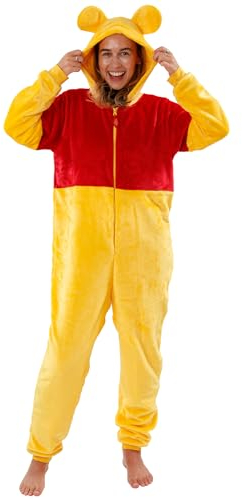 Disney Combinaison Winnie l'ourson pour Femmes | Costumes Winnie l'ourson | Pyjamas Polaire pour Femmes | Marchandise Officielle | Jaune | Petite