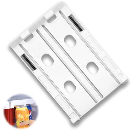 LNSYSNS Dispensador Latas Nevera, Organizador Nevera Ajustable 28 × 17cm Organizador Latas Nevera Colgante Ahorra Espacio, para Bebidas Enlatadas de 250ml/330ml/500ml (Blancas)