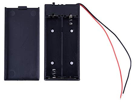 Wresetly 3.7 V 2 x 18650 Battery Holder Connector Storage Box On/Off Switch with Lead