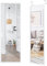 Multigot Full Length Wall Mirror with Height Adjustable Hooks, Rectangular Over the Door Mirror for Living Room, Bedroom, Entryway (White)