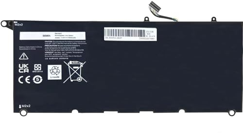 FESTAS 56Wh 90V7W JD25G JHXPY Batterie Compatible avec Dell XPS 13 9343 9350 P54G P54G001 P54G002 13D 9343 13D-9343-1808T 13D-9343-350 13D-9343-3708 13-9350-D1708 13-9350-D1608 Ordinateur PC Portable