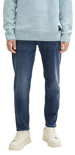 Tom Tailor Denim Herren Tapered Slim Fit Jeans,10128 - Overdyed Blue Denim, 30/32