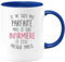 quotedazur - Mug Cadeau Infirmière - Je Ne Suis Pas Parfaite Mais Je Suis Infirmière - Tasse Cadeau Infirmière Femme - Bleu/Céramique