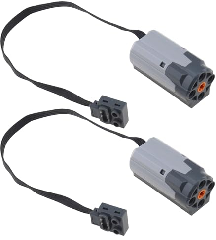 Create idea 2 Stück Servomotor Leistungsfunktionen M-Motor Kompatibel mit Lego Ersatzteilen 88003 Servomotor Teile Elektromotor Elektrische Spielzeugautos Motor Einfügungsblöcke