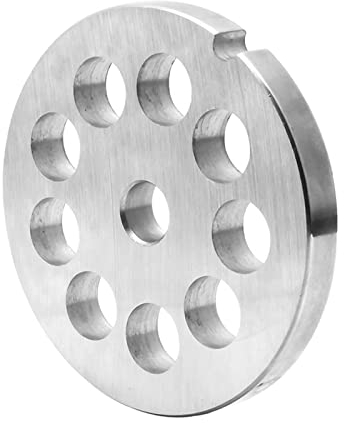Stainless Steel Meat Grinder Mincer Plate Disc Replacement for Type12 Manual Meat Grinder Mincer Accessory Meat Grinder Plate Disc 10mm 6mm Meat Grinder Replacement Mincer