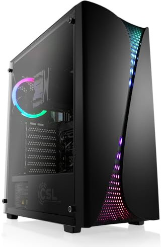 PC de Jeu avec Windows 11 Famille, AMD Ryzen 7 5700G 8X 3800 MHz, 1000 Go M.2 SSD, 16 Go DDR4-RAM, AMD Radeon Graphics, Carte mère ASUS, USB 3.2, M10850H