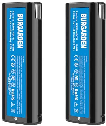 BURGARDEN 2 Pack 6V 4500mAh NI-MH Battery for Paslode 404717 404400 900400 900420 900600 901000 902000 IM250 IM350 IM200 B20544E B20720 BCPAS-404717