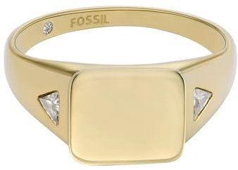 Fossil Ellis Damen-Ring Edelstahl Gold JF047917105, Edelstahl, Kein Edelstein