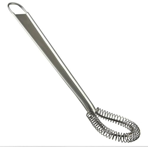 JYTDBCS Magic Flat Manual Hand Whisk Stainless Steel Egg Beater Mixer Kitchen Tool, Mini Whisk Spring Coil Wire, Compact,Convenient and Efficient,Coffee Sauce Milk Cooking Baking Beating