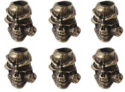 HAISDA Knife Lanyard Skull Beads, Paracord Beads