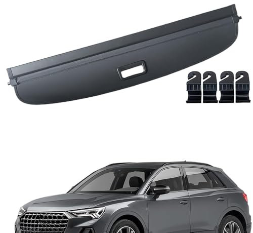 MAAIQTIND Laderaumabdeckung, für Audi Q3 2019-2024 Cargo Cover Einziehbare Ausziehbar Kofferraum Schutz Abdeckung Auto Zubehör