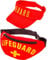 W WIDMANN MILANO Party Fashion - Gürteltasche und Schirmmütze, 80er Jahre Funky Fashion Outfit, Bauchtasche, Capy, Accessoires Karneval