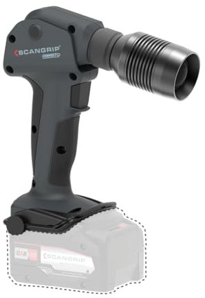 SCANGRIP MULTILIGHT Search Connect, 600 Lumen Search Light Head, Hand-held Work Light, Power Tool Battery Operated, Portable, Lightweight and Compact Design