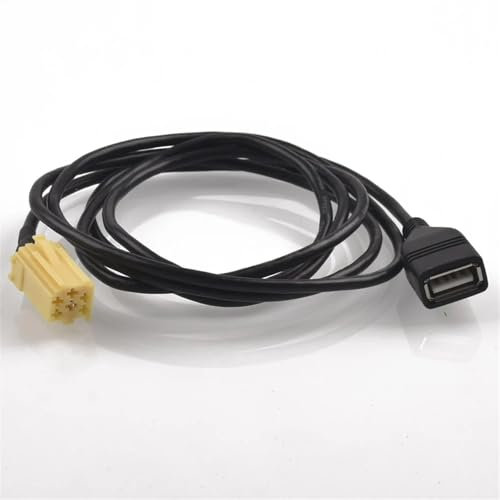CTAB Adatto for Alfa Romeo Fiat Grande Punto 2007 + Auto MINI-ISO 6 Pin Connettore Spina Cavo Adattatore USB Nero Funzione AUX
