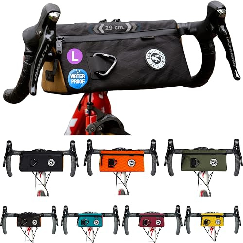 ULAC Fahrradtasche Lenker Dreieck Fahrradtasche Groß Wasserdicht Nylon Polyester 3,2L 29x14x14 cm Zubehör MTB E-Bikes Werkzeuge Handy Geldbörse