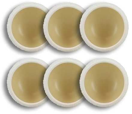 OGO LIVING - Lot 6 bols urus 8cm en porcelaine beige et blanc - 2614734
