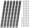 Aiyraa Flachverbinder Edelstahl 244x19x3mm | Holzverbinder Lochplatte Metall Flacheisen Gelocht Schwarz Flachwinkel für Verbinder | rechtwinklige Flacheisen Möbelzubehör für Schränke (6 Stück)