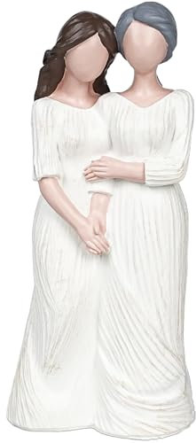 HKDZ Birthday Gifts for Sister Figurines, Love My Sisters Friends Forever, Two Women Statues Resin Ornament Hand-Painted Figures Sculpture Craft for Anniversary Christmas