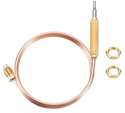 sourcing map 23.6 Thermopile Thermocouple 805 Degree Gas Fireplaces Replacement Thermocouple M8 for Gas Furnaces, Oven, Fryers, Boilers, Water Heaters