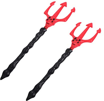 VALICLUD 2stücke Halloween Trident Requisiten Für Cosplay Party Zubehör Festival Dekoration Simulation Für Halloween Kostüme Und Bühnenaufführungen