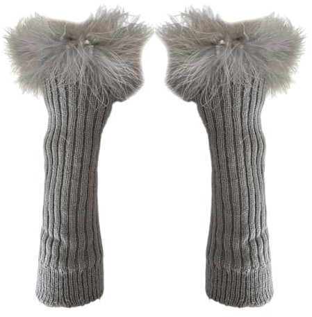 QUEENYARD Pulswärmer, Fingerlose Punk-Handschuhe, gefiederte Handgelenkshandschuhe, Pulswärmer-Handschuhe für Halloween, Maskeraden, Abschlussbälle