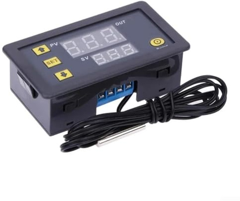 Digitales Thermostat W3230, Regler Heizung und Kühlung Steuerung Thermostat Kühlung oder Heizung Arbeitsmodus kann 79 x 43 x 26 mm (DC 24 V)